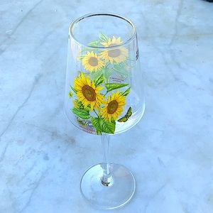 PORTMEIRION BOTANIC GARDEN SUNFLOWER WINE GLASSWARE 16 OZ